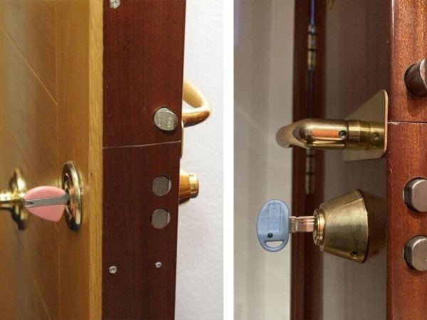 Bulones de una puerta acorazada